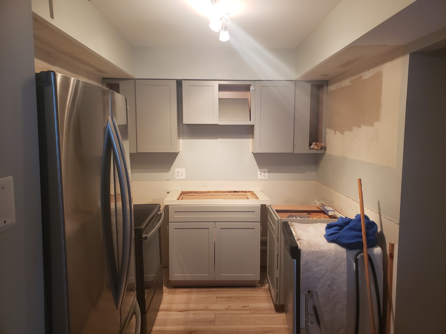 Mid-renovation image of Royal Oak kitchen remodel - Mad Dad Handyman