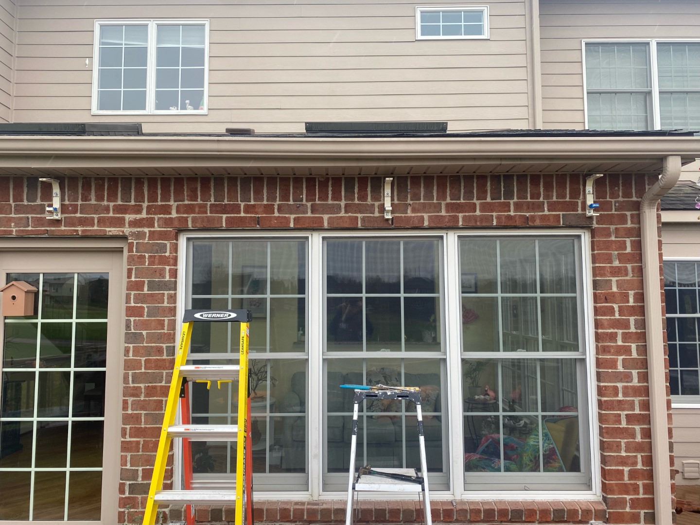 Roll-up awning installation in Northville MI by Mad Dad Handyman