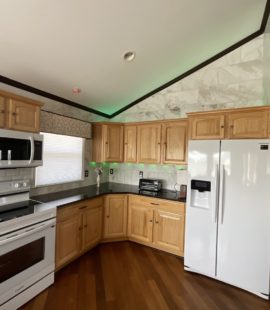 Kitchen Crown Molding and LED Lighting