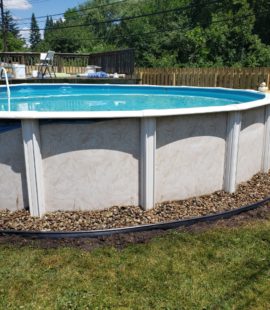 Pool Border Cleanup and Replacement -Before