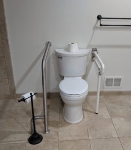 Senior Toilet Grab Bar Installation