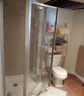 Basement Bathroom Shower Remodel - before