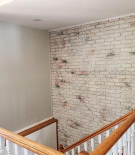 Custom Lime Wash Brick Wall - after