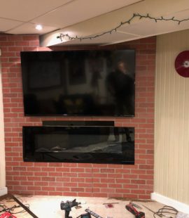 Robinson Ridge Basement Fireplace Installation - after